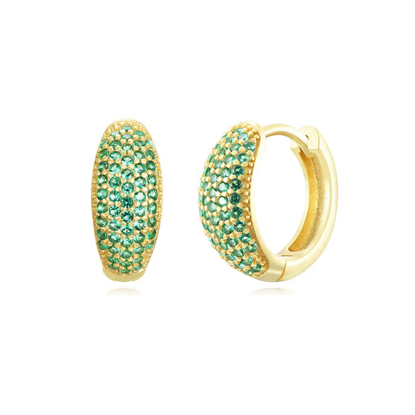 Wholesale S925 Silver Needle Geometric Round Earrings With Rhombus U Shaped Patterns For Women Zirconia Designed