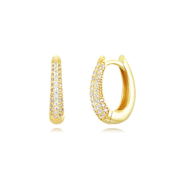 Wholesale S925 Silver Needle Geometric Round Earrings With Rhombus U Shaped Patterns For Women Zirconia Designed