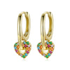 Wholesale S925 Silver Needle Love Ear Buckle Earrings With Heart Design And Zirconia For Women In Ins Style