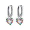Wholesale S925 Silver Needle Love Ear Buckle Earrings With Heart Design And Zirconia For Women In Ins Style