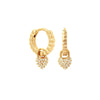Wholesale S925 Silver Needle Love Ear Buckle Earrings With Heart Design And Zirconia For Women In Ins Style
