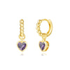 Wholesale S925 Silver Needle Love Ear Buckle Earrings With Heart Design And Zirconia For Women In Ins Style