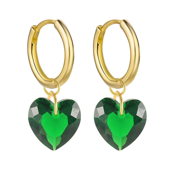 Wholesale S925 Silver Needle Love Ear Buckle Earrings With Heart Design And Zirconia For Women In Ins Style