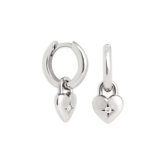 Wholesale S925 Silver Needle Love Ear Buckle Earrings With Heart Design And Zirconia For Women In Ins Style