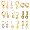 Wholesale S925 Silver Needle Love Ear Buckle Earrings With Heart Design And Zirconia For Women In Ins Style