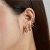 Wholesale S925 Silver Needle Love Ear Buckle Earrings With Heart Design And Zirconia For Women In Ins Style