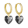 Wholesale S925 Silver Needle Love Ear Buckle Earrings With Heart Design And Zirconia For Women In Ins Style