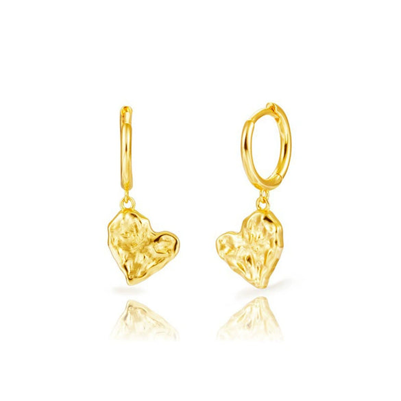 Wholesale S925 Silver Needle Love Ear Buckle Earrings With Heart Design And Zirconia For Women In Ins Style