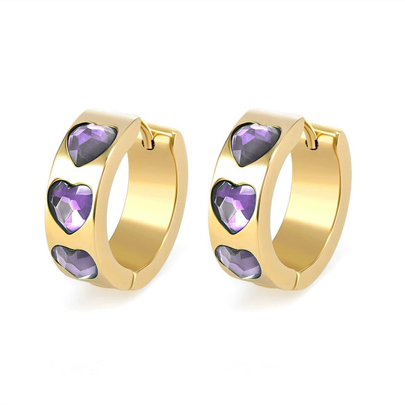 Wholesale S925 Silver Needle Love Ear Buckle Earrings With Heart Design And Zirconia For Women In Ins Style
