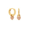 Wholesale S925 Silver Needle Love Ear Buckle Earrings With Heart Design And Zirconia For Women In Ins Style
