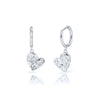 Wholesale S925 Silver Needle Love Ear Buckle Earrings With Heart Design And Zirconia For Women In Ins Style
