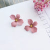 Wholesale S925 Silver Needle Multicolor Flower Ear Studs Alloy Electroplated Fashion Jewelry