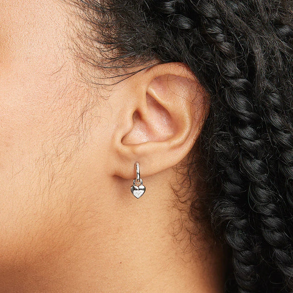 Wholesale S925 Silver Needle Retro Artistic Love Pendant Earrings For Women With Geometric And Heart Shape Patterns And Electroplating Treatment