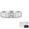 Wholesale S925 Silver Neutral Style Geometric Joker Ring With Mosan Diamond For Women