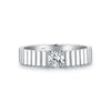 Wholesale S925 Silver Neutral Style Geometric Joker Ring With Mosan Diamond For Women
