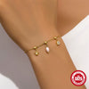 Wholesale S925 Silver Niche Design Pearl Five Petal Flower Starfish Adjustable Bracelet With Zirconia Treatment And Geometric Style