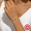 Wholesale S925 Silver Niche Design Pearl Five Petal Flower Starfish Adjustable Bracelet With Zirconia Treatment And Geometric Style