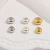 Wholesale S925 Silver Oblate Round Rubber And Silicone Beads For Diy Jewelry Accessories Bracelet Necklace Minimalist Geometric Electroplated