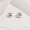Wholesale S925 Silver Oblate Round Rubber And Silicone Beads For Diy Jewelry Accessories Bracelet Necklace Minimalist Geometric Electroplated