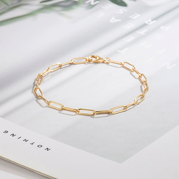 Wholesale S925 Silver Pclip Cuban Bracelet With Geometric Pattern Electroplated For Women Simple High End Light Luxury And Trendy