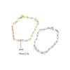 Wholesale S925 Silver Pclip Cuban Bracelet With Geometric Pattern Electroplated For Women Simple High End Light Luxury And Trendy