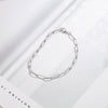 Wholesale S925 Silver Pclip Cuban Bracelet With Geometric Pattern Electroplated For Women Simple High End Light Luxury And Trendy