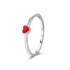 Wholesale S925 Silver Peach Heart Dopamine Enamel Electroplated Ring For Women
