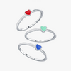 Wholesale S925 Silver Peach Heart Dopamine Enamel Electroplated Ring For Women