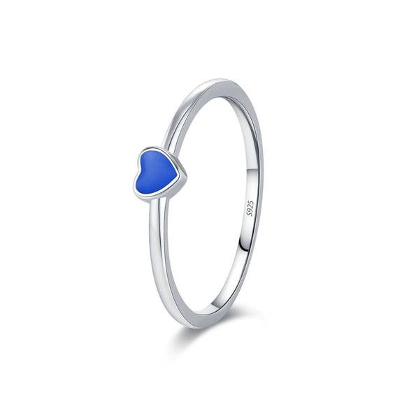 Wholesale S925 Silver Peach Heart Dopamine Enamel Electroplated Ring For Women