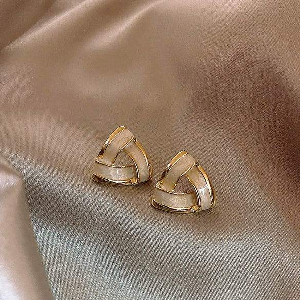 Wholesale S925 Silver Pearl Electroplated Alloy Flower Water Drop Cat's Eye Earrings For Women