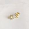 Wholesale S925 Silver Pearl Electroplated Alloy Flower Water Drop Cat's Eye Earrings For Women