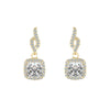 Wholesale S925 Silver Pearl Electroplated Alloy Flower Water Drop Cat's Eye Earrings For Women