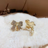 Wholesale S925 Silver Pearl Electroplated Alloy Flower Water Drop Cat's Eye Earrings For Women