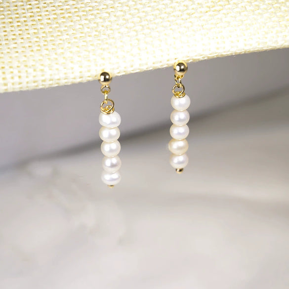 Wholesale S925 Silver Pearl Geometric Simple Women's Earrings