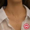 Wholesale S925 Silver Pearl Y Shaped Pendant Necklace With Star Moon Design O Chain Electroplated Geometric Style For Women
