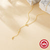 Wholesale S925 Silver Pearl Y Shaped Pendant Necklace With Star Moon Design O Chain Electroplated Geometric Style For Women