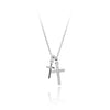 Wholesale S925 Silver Personality Double Cross Ushape Clavicle Necklace For Women With Electroplating