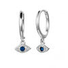 Wholesale S925 Silver Pin Earrings For Women With Geometric Devil's Eye Design And Electroplating