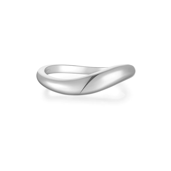 Wholesale S925 Silver Plain Ring For Women With Geometric Styling And Electroplating