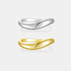 Wholesale S925 Silver Plain Ring For Women With Geometric Styling And Electroplating