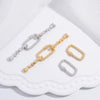 Wholesale S925 Silver Rectangular Detachable Buckle Zirconia Diy Pearl Emerald Bracelet Necklace