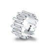 Wholesale S925 Silver Retro Asymmetrical Design Ring For Women