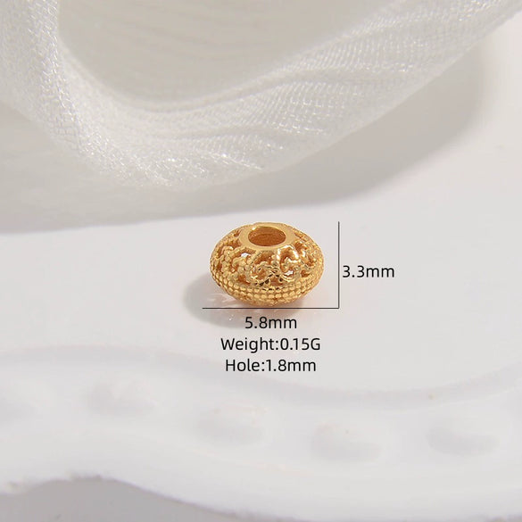 Wholesale S925 Silver Retro Barrel Beads Hollow Beaded Jewelry Accessories For Men