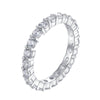Wholesale S925 Silver Rhombus Diamond Ring With Electroplating For Women Simple Style