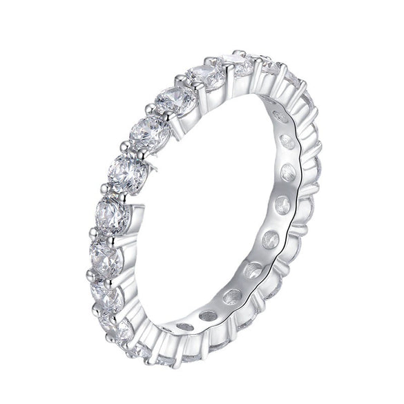 Wholesale S925 Silver Rhombus Diamond Ring With Electroplating For Women Simple Style
