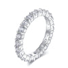 Wholesale S925 Silver Rhombus Diamond Ring With Electroplating For Women Simple Style