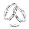 Wholesale S925 Silver Ring With Single Zircon Geometric Pattern For Couples