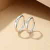 Wholesale S925 Silver Ring With Single Zircon Geometric Pattern For Couples