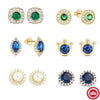 Wholesale S925 Silver Round Cat's Eye Earrings For Women With Retro Elegant Style And Geometric Design Electroplated
