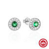 Wholesale S925 Silver Round Cat's Eye Earrings For Women With Retro Elegant Style And Geometric Design Electroplated